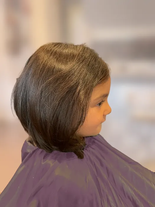Child’s brunette bob, kids’ haircut in Santa Barbara